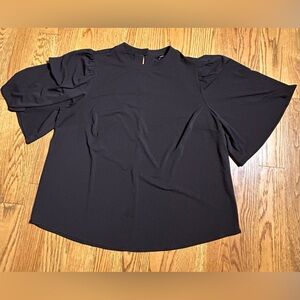Universal Standard Short Sleeve Blouse Black‎ Size Small